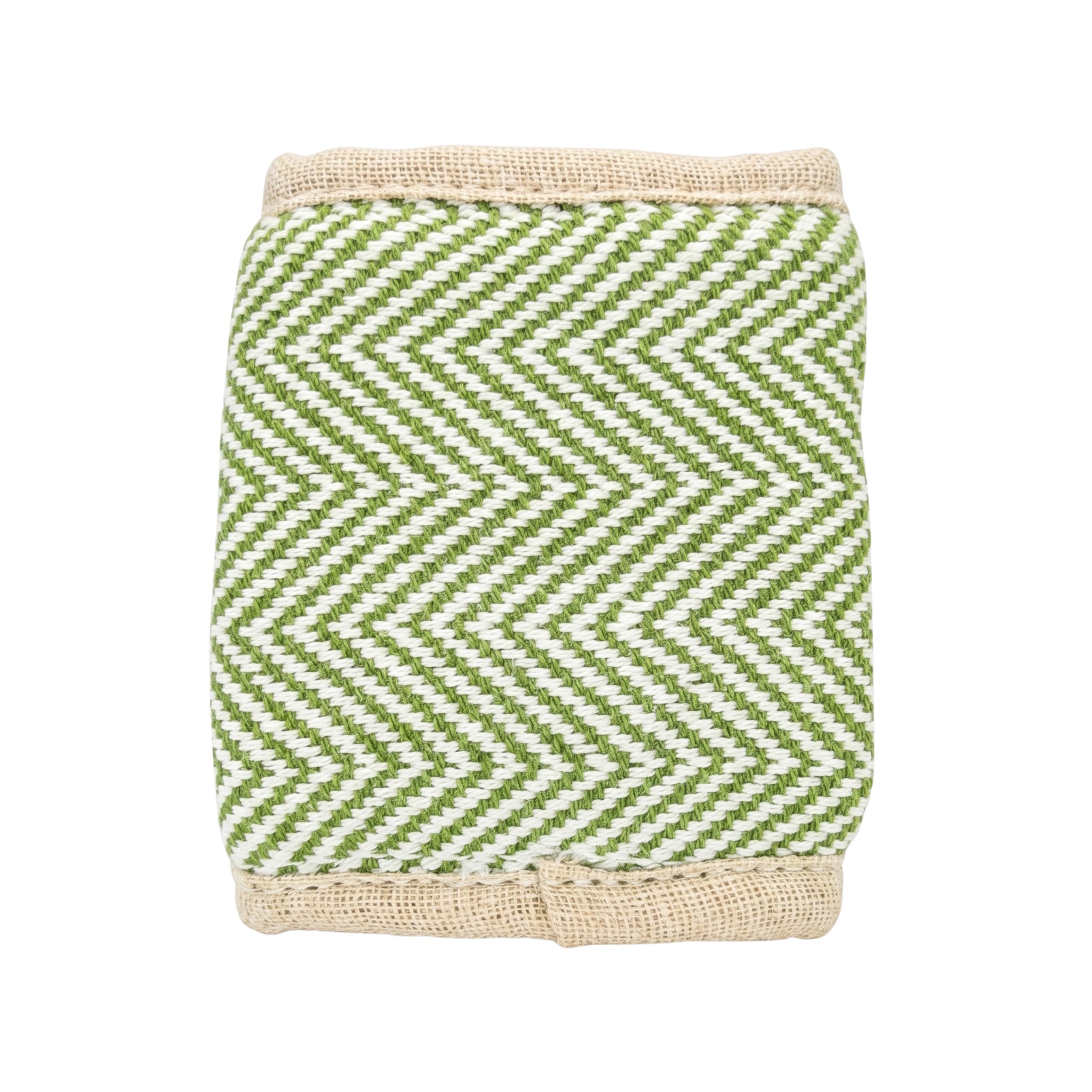 Natural Fabric Bifold Wallet for Men | Eco-Friendly Woven Herringbone Hemp Wallet with Secure Velcro Closure, Zippered Coin & Dual Cash Pockets (Light Green)-picture-24