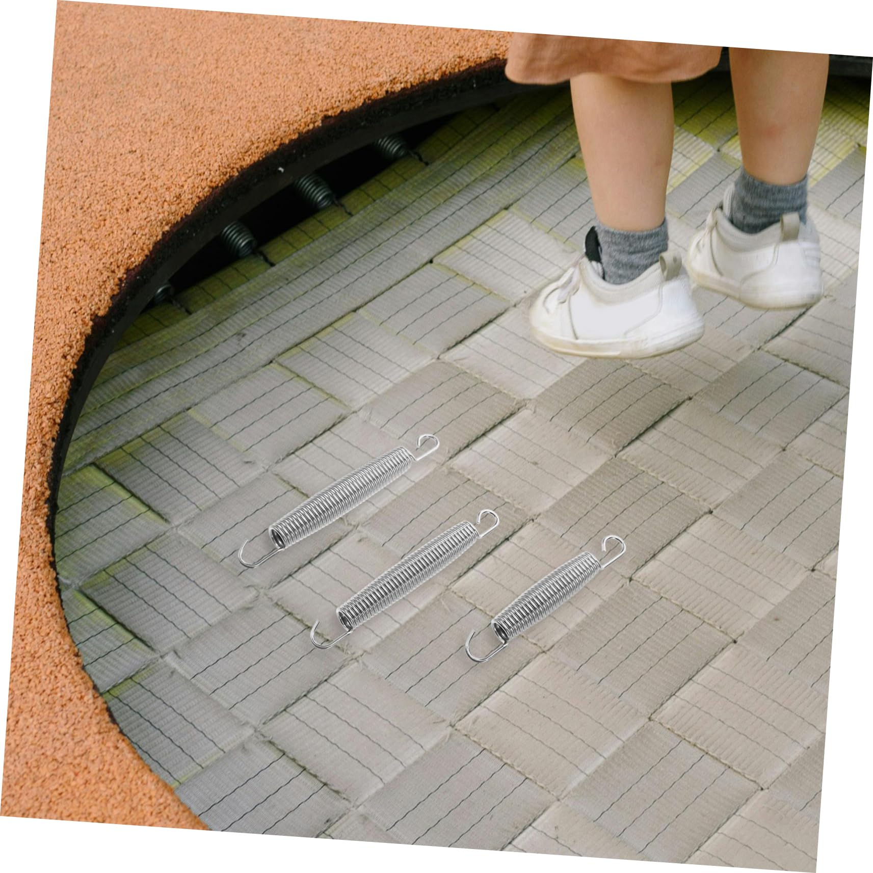 Mikikit Trampolinfeder Trampolin-ersatzfeder Mit T-Haken Federhaken-Werkzeug Für Montage Und Ausbau Ersatz-Teil Für Springbett