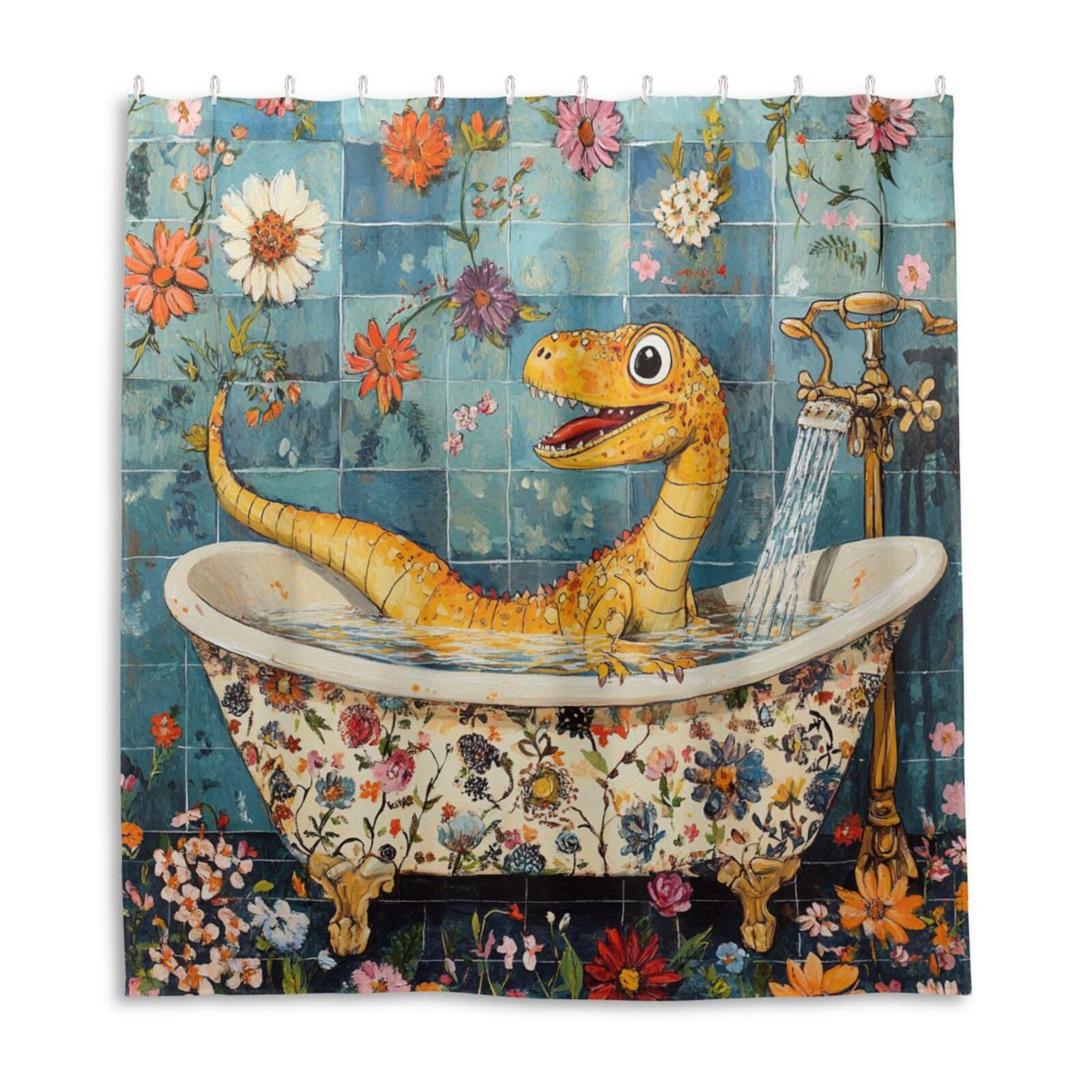 Rideau de douche anti-moisissure en polyester lavable avec anneaux inclus
