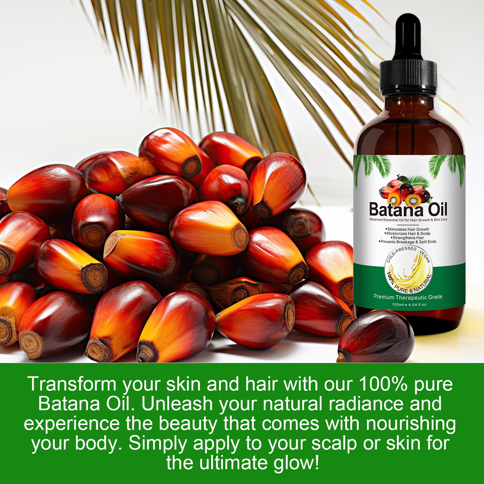 Aceite de Batana 100% Puro Prensado en Frío 120 ml para Crecimiento del Cabello