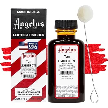 Tan Leather Dye, 3.1 fl oz 90 ml, Angelus
