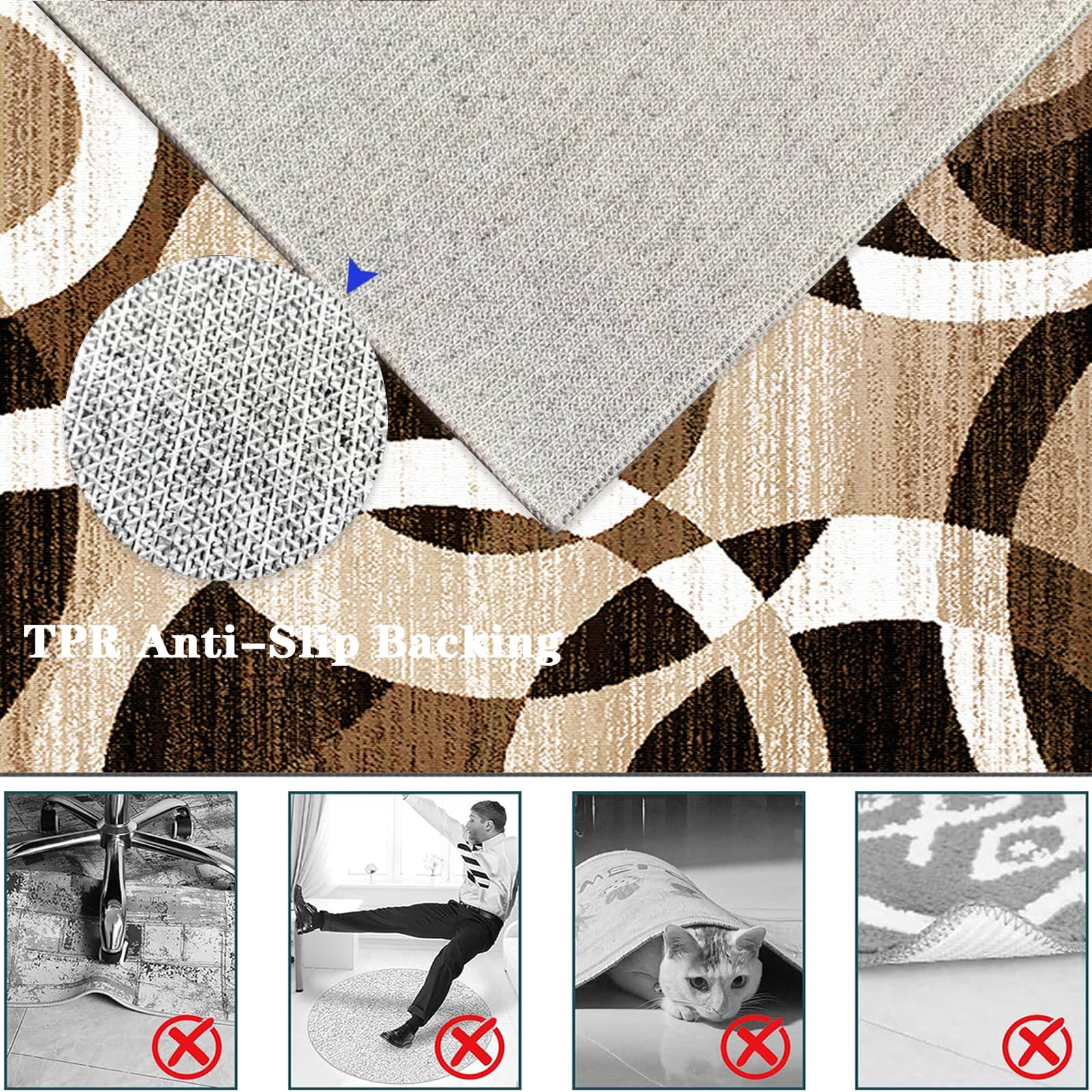 EYKWKB 160 x 180 cm Heavy Duty Office Chair Mat for Hard Floors, Color-4 - Image 6