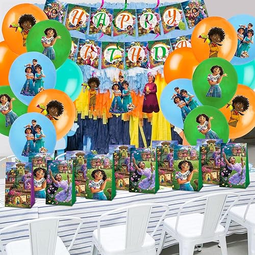 Miniatura 7 de Encanto - 12 bolsas de recuerdo para fiestas suministros de fiesta de cumpleaños Encanto bolsas de regalo para decoración de casa mágica