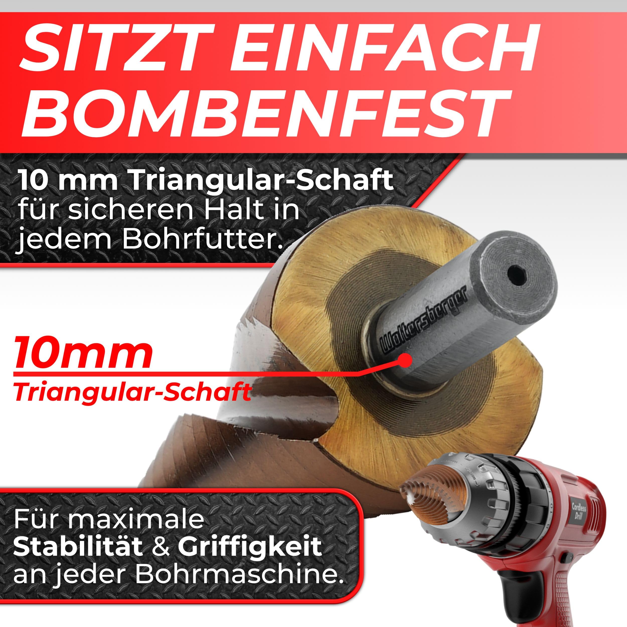 Woltersberger® Set di 3 punte a gradini HSS Powerline Spiral, punte coniche Ø 4 – 32 mm, 4 – 20 mm, 4 – 12 mm, per fori puliti, per pelapatate in metallo, alluminio e acciaio inox