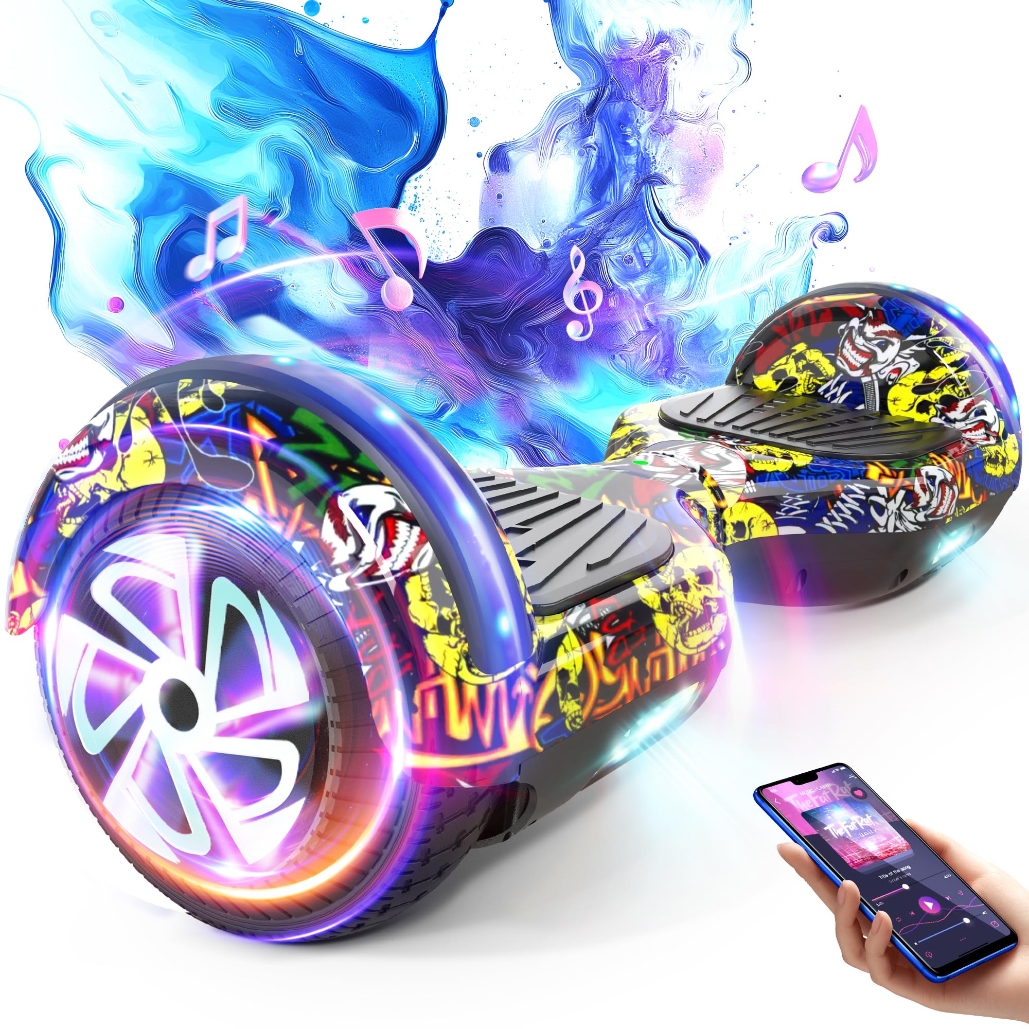 SISIGAD Scooter, 6.5" Flash Wheels & Corlorful LED Lights, All for Girls Boys Kids Ages 6+