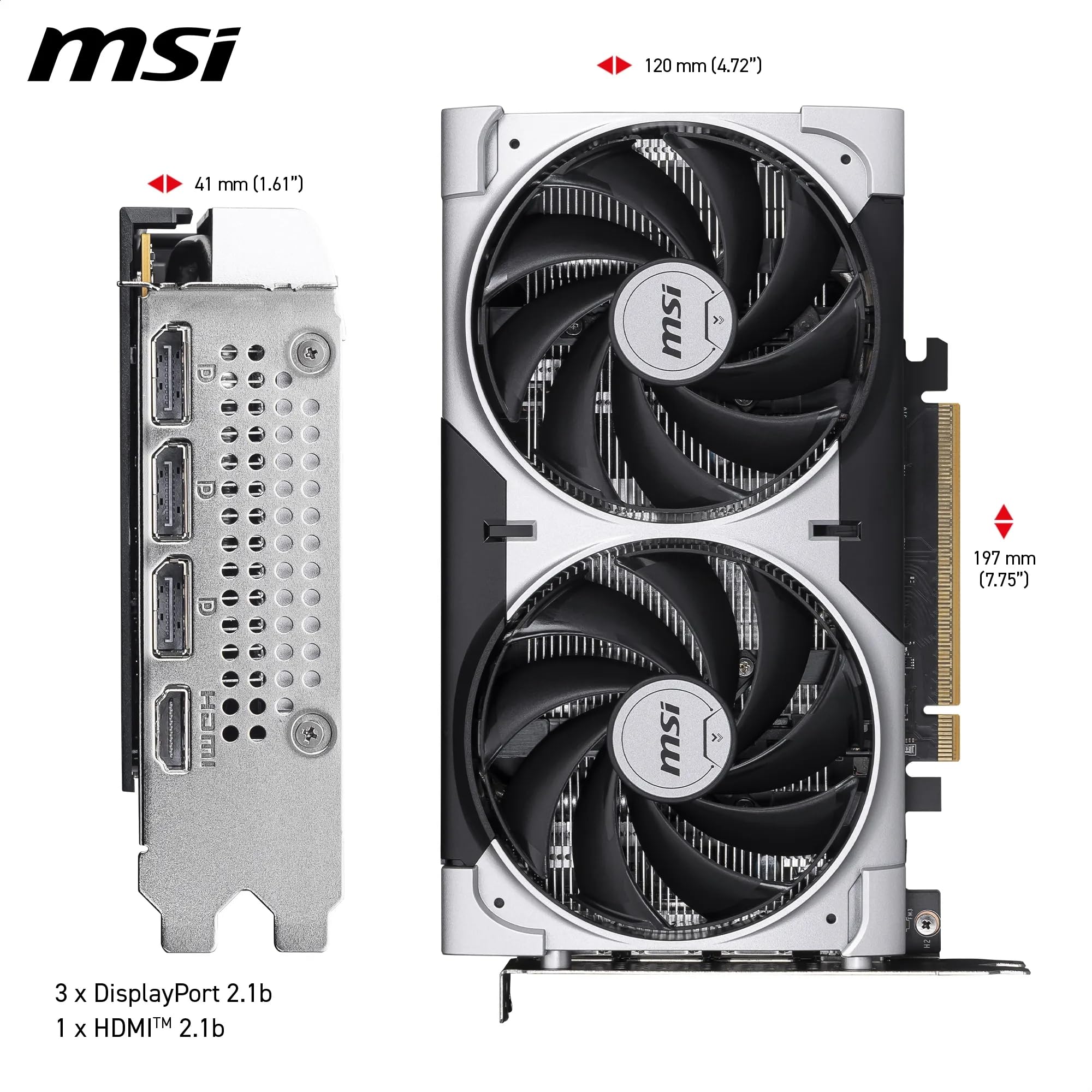 Amazon.com: MSI GeForce RTX 5050 8G VENTUS 2X OC Graphics Board