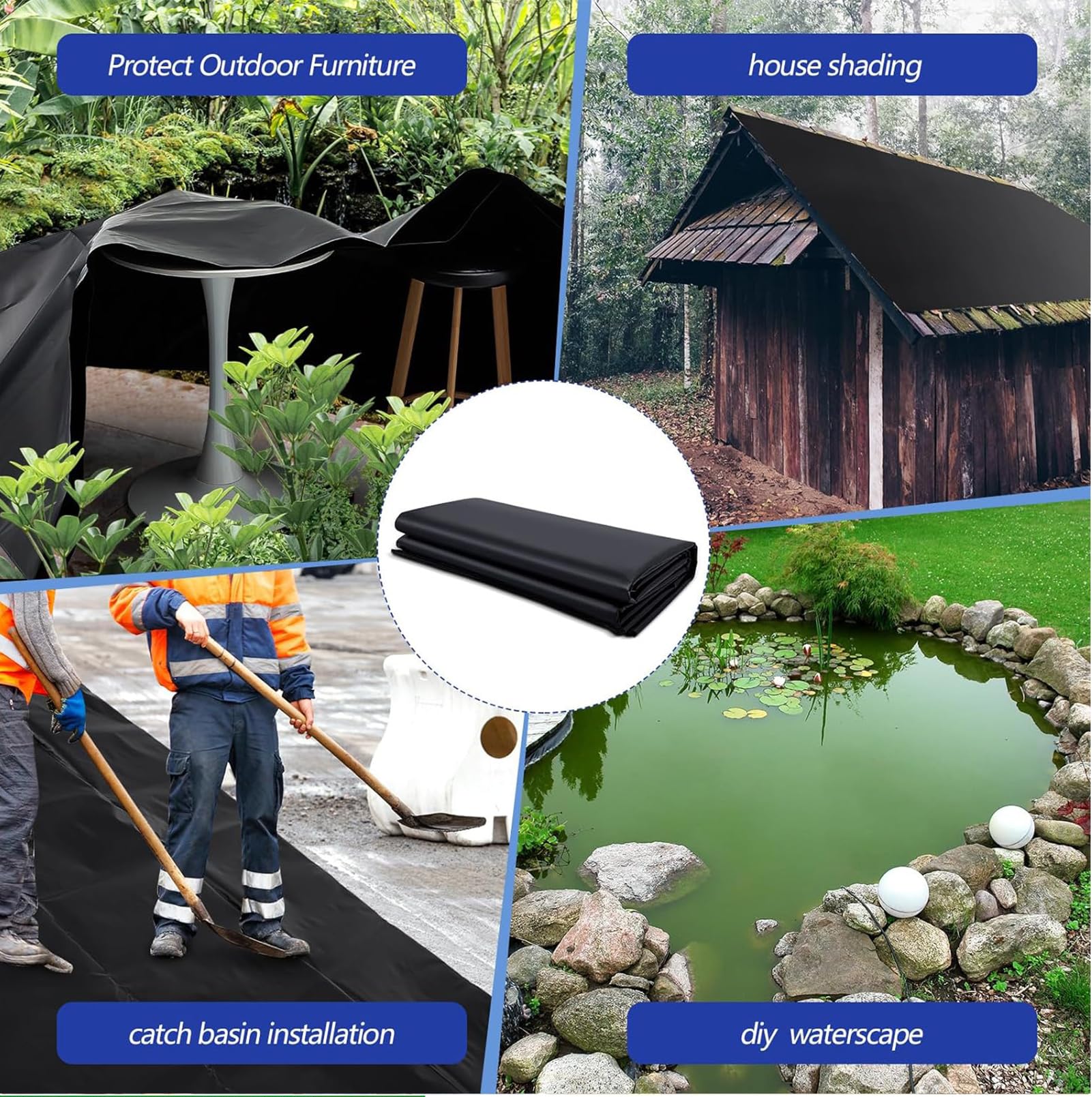 Pompe per laghetti da Esterno per laghetti Fai-da-Te, Teli Preformati per laghetti per Piccoli Giardini Acquatici e abbeveratoi per Bestiame - Valorizza Il Tuo Giardino con efficienti Giochi