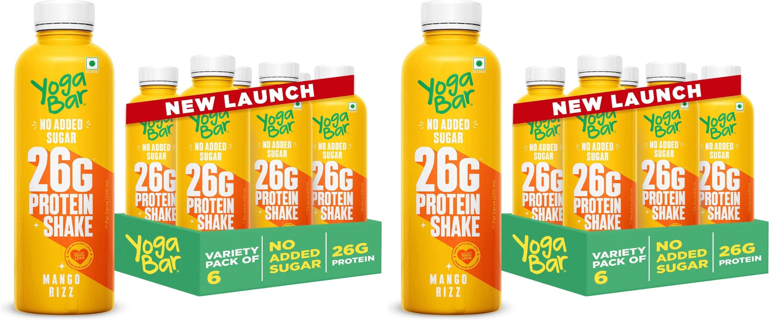 Yogabar 26g Protein Shake | Goodness of Protein & Premium Mango | 26g Protein Milkshake with No Added Sugar | Ideal for Early Mornings, Pre & Post Workouts Energy Drink (250ml) — Amazon image 10