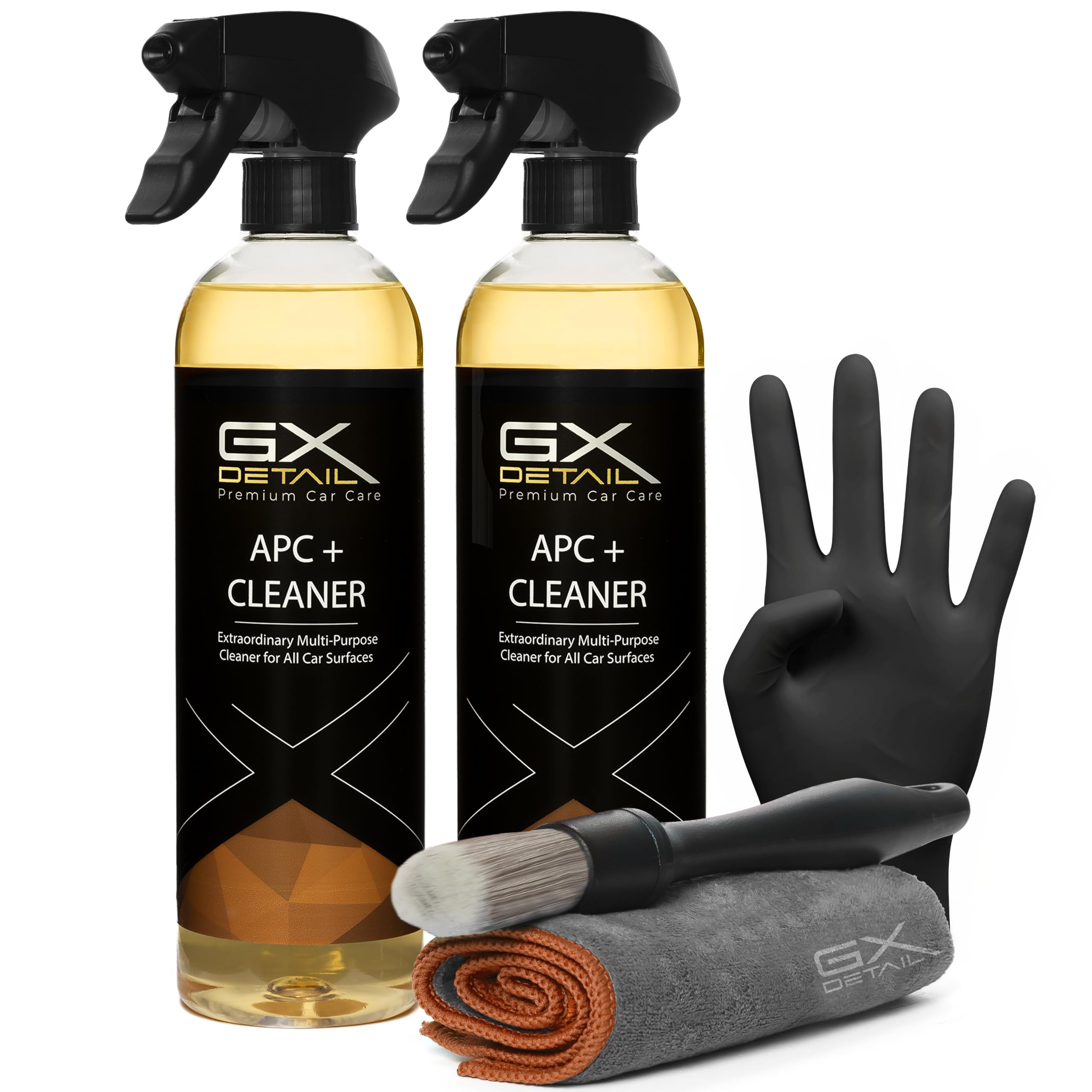 GxDetail APC Limpiador Multiusos para Coche 1 Litro – Limpieza Profunda en Interiores y Exteriores – Elimina Grasa, Suciedad y Manchas – Seguro para Tapicerías, Plásticos y Motores.