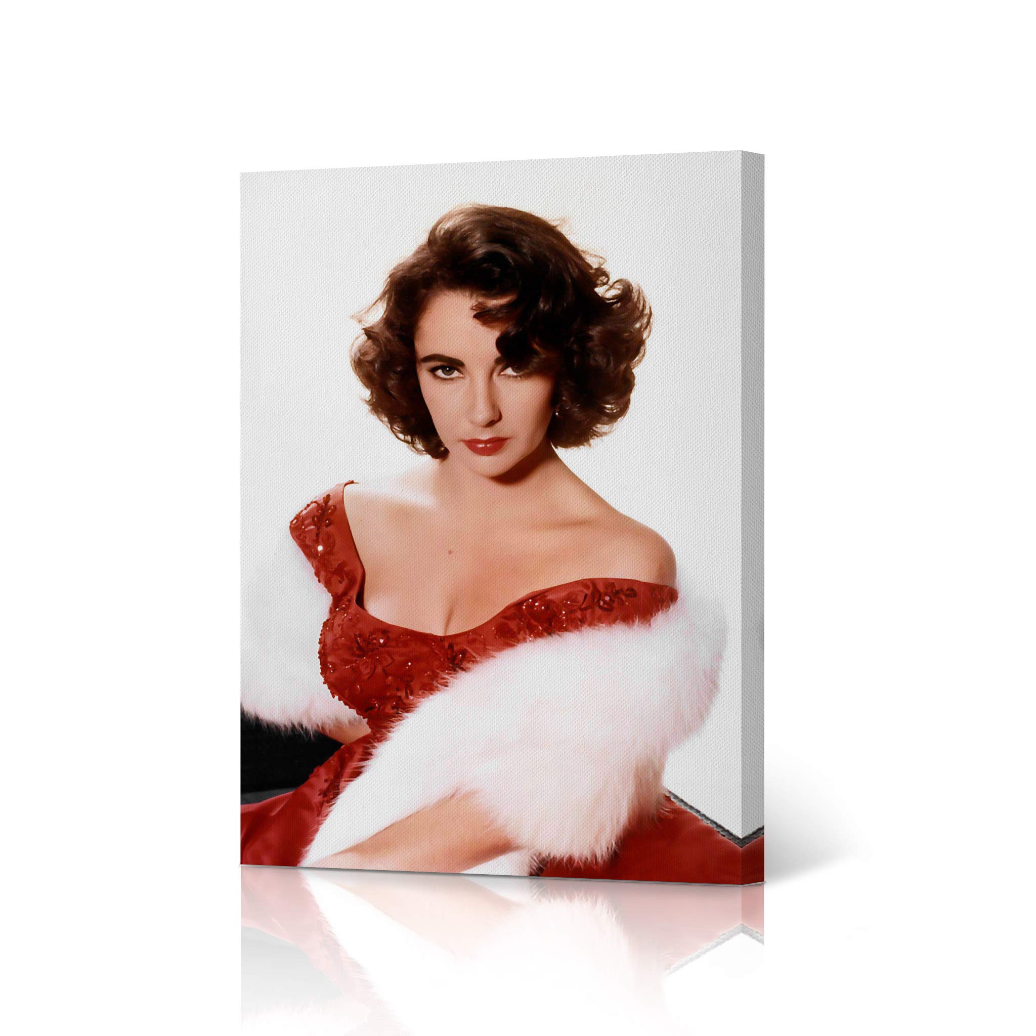 Amazon.com: HB Art Design Beautiful Actress Elizabeth Taylor in Red Dress  Colored Canvas Wall Art Print British American Icon Artwork Living Room  Bedroom Decor Home Decor Made in USA 12x8: Posters &