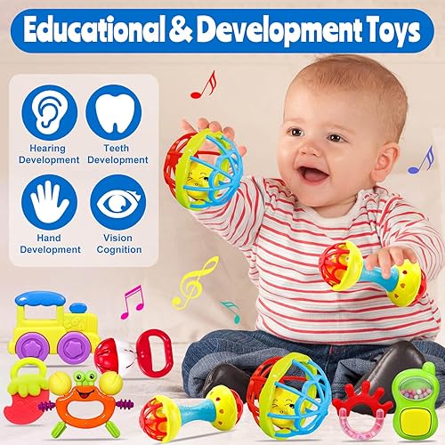 Miniatura 8 de Sonajeros para bebés de 0 a 6 meses sonajeros para bebés de 0 a 6 meses Juguetes de sonajeros para bebés 0-3-6-12 meses Juguetes de sonajero para