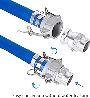 Vista 6 de Accesorios de bloqueo de leva global de aluminio Tipo F Cam & Groove Hose Fittings, acoplamiento Camlock de 1.5 pulgadas, enchufe de 1.5 pulgadas x