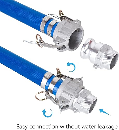 Miniatura 6 de Accesorios de bloqueo de leva global de aluminio Tipo F Cam & Groove Hose Fittings, acoplamiento Camlock de 1.5 pulgadas, enchufe de 1.5 pulgadas x