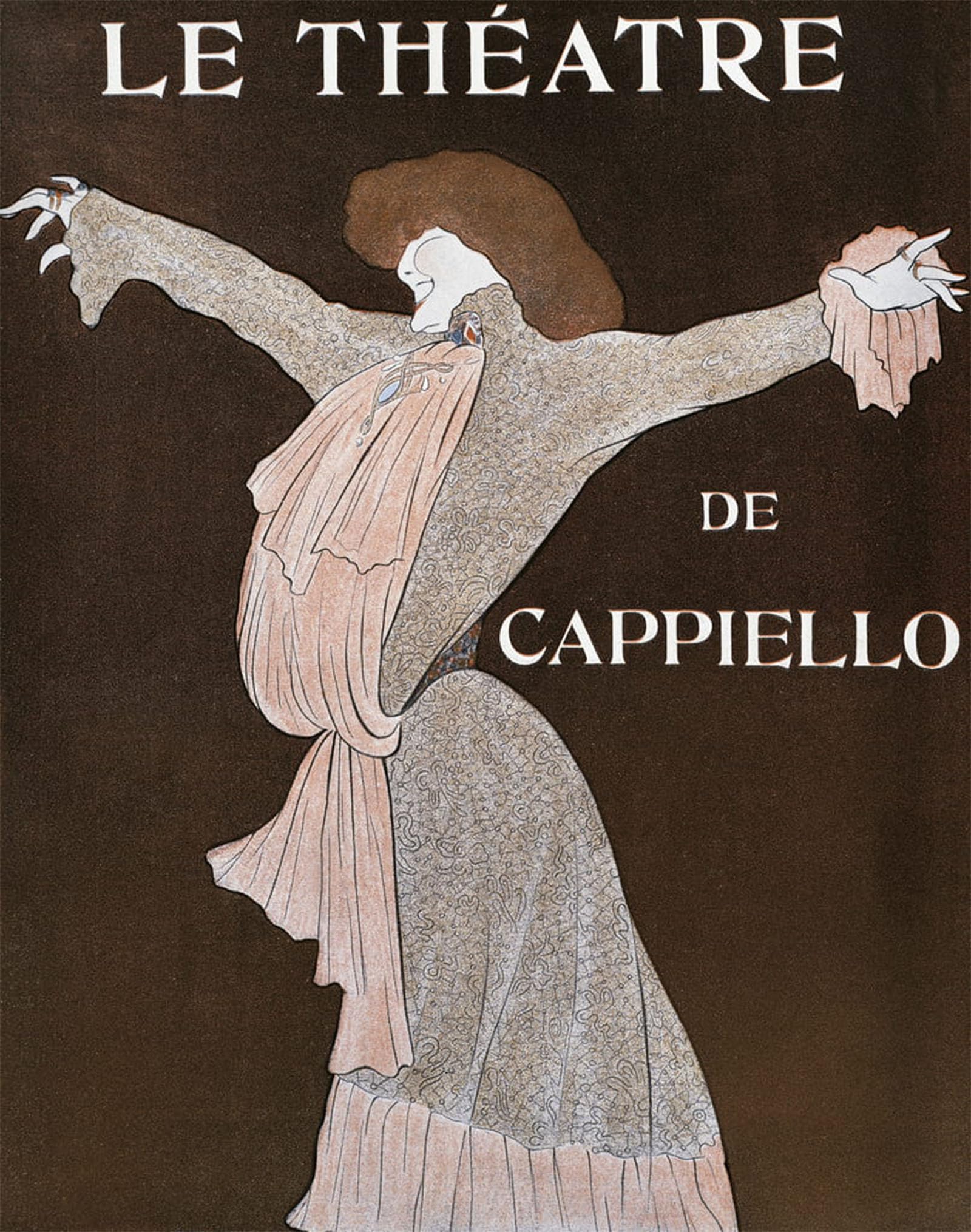 ARTXLXXBN Famous Painting Canvas Artwork Graffiti Print Actress Sarah Bernhardt Illustration by Leonetto Cappiello Portrait Canvas Image for Home Decor 60x90cm
