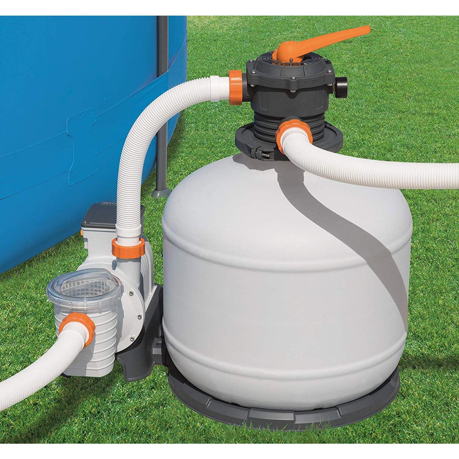 Bestway Flowclear™ - Filtro de arena con temporizador, 11,355 l/h, plástico, color gris