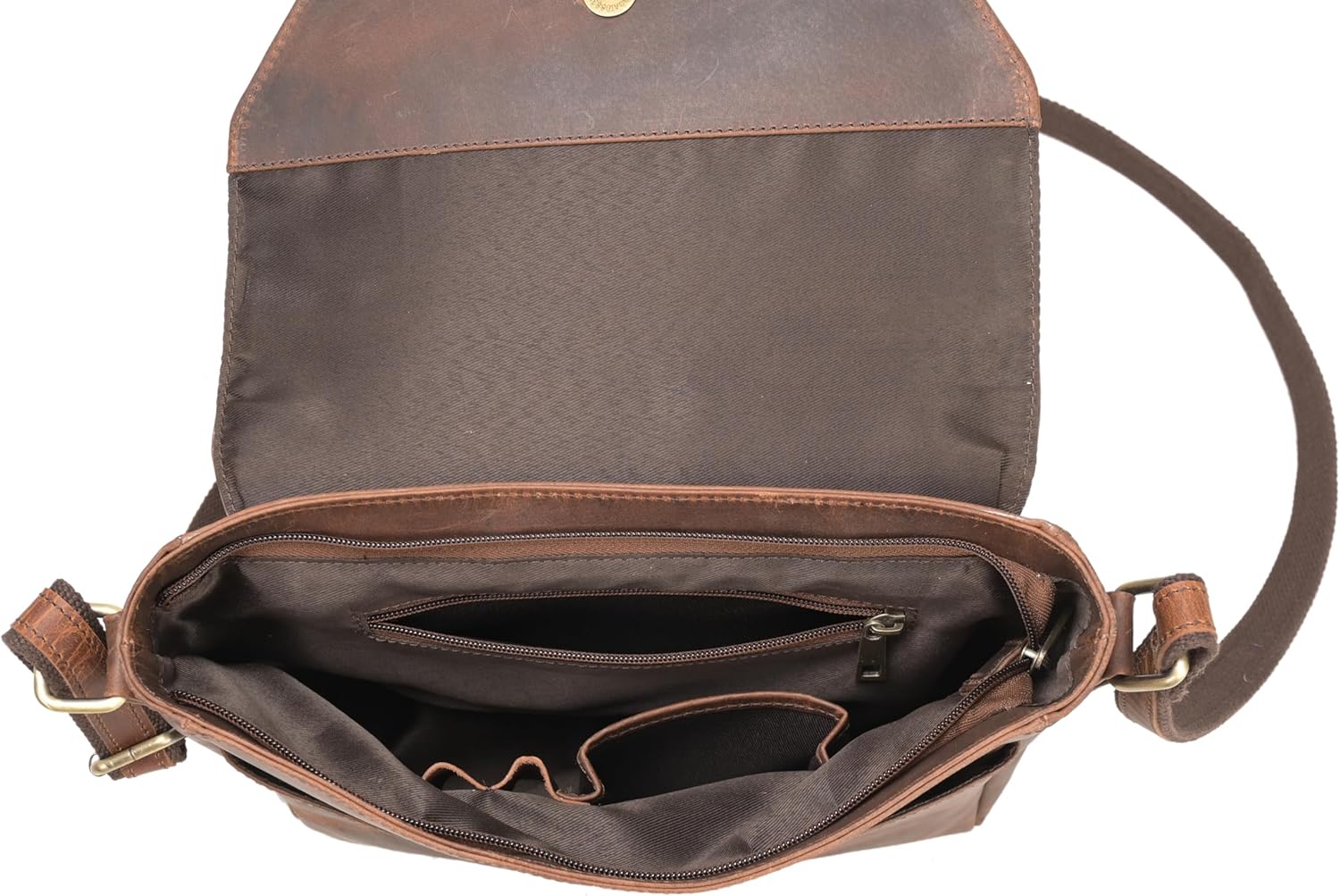 Genuine Leather Messenger Bag for Men, Crossbody Bags for Work Business
