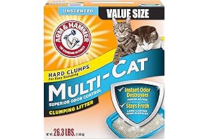 Arm & Hammer Clump & Seal Multi Cat Litter, Unscented, 26.3lb