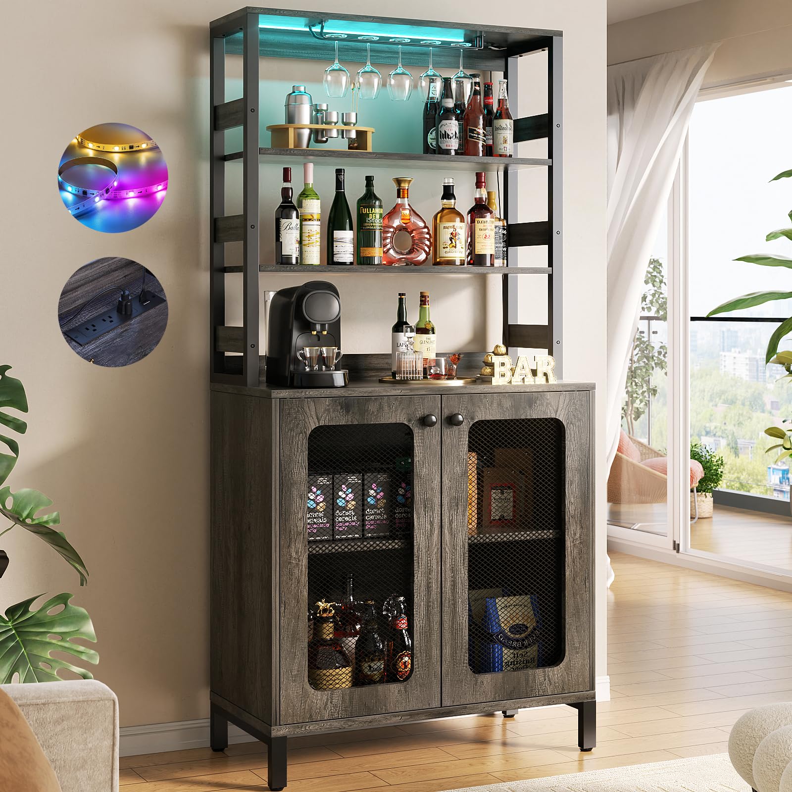 Aheaplus 67" Tall Power Bar