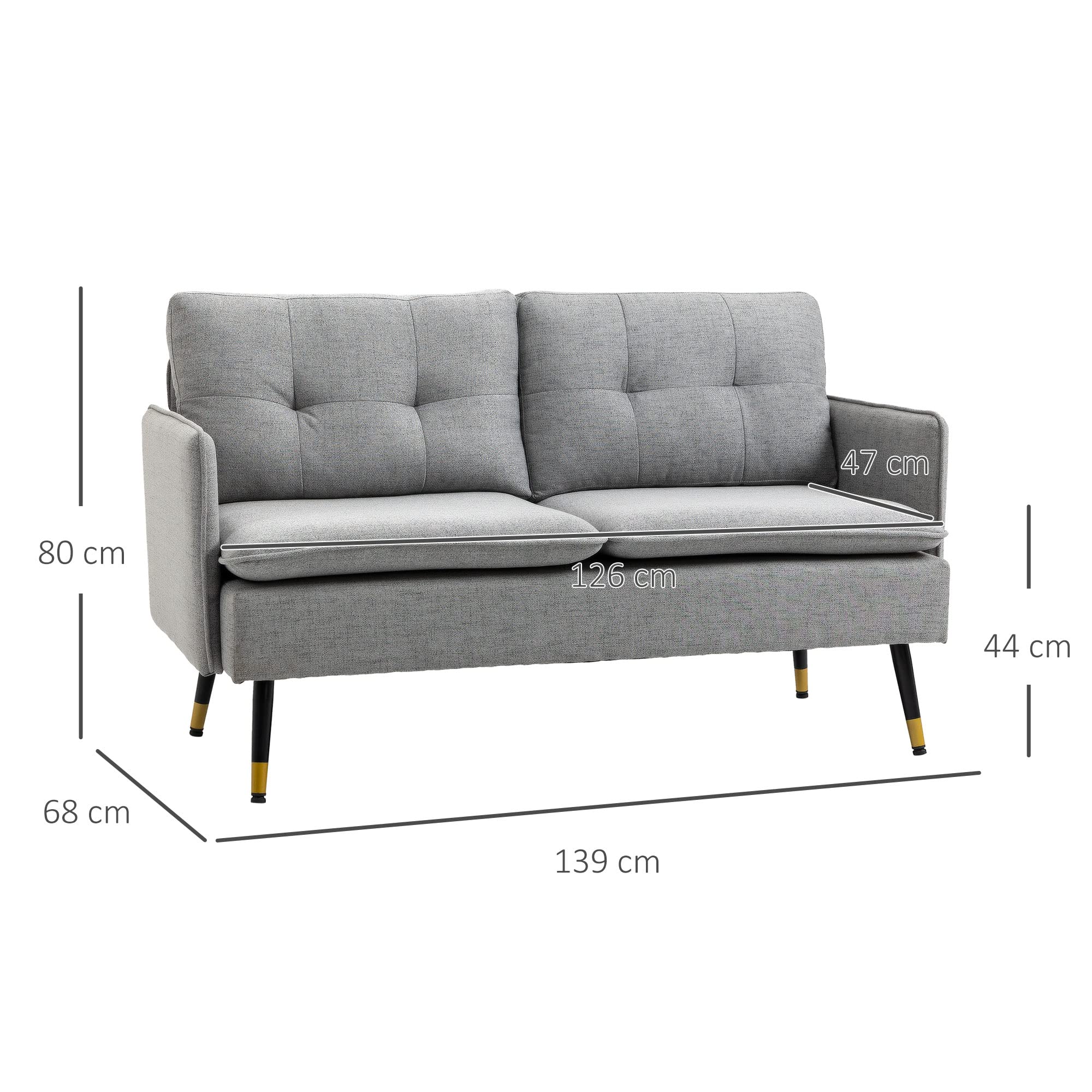 HOMCOM Divano Letto con Spazio Portaoggetti Grigio Scuro