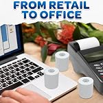 3-Pack Calculator Tape Rolls – Adding Machine Tape 2 1/4 in x 85 ft | Reliable Receipt Paper, Lint-Free, Easy-to-Install | Compatible with Most Printing Calculators, POS Systems & Cash Registers