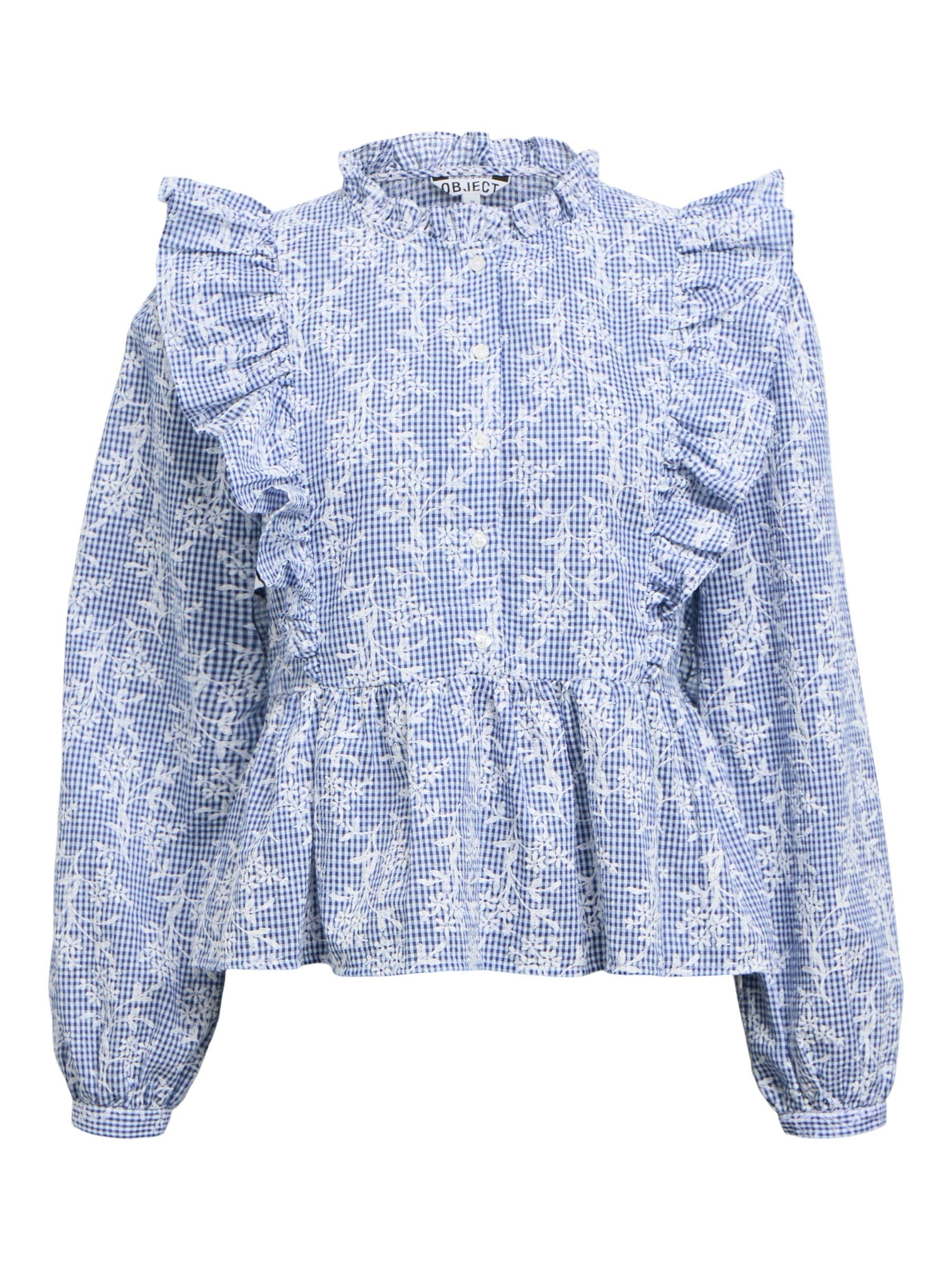 Object Objciara L/S Re Frill Top 143 Objciara L/S Re Frill Top 143 Donna (Pacco da 1)