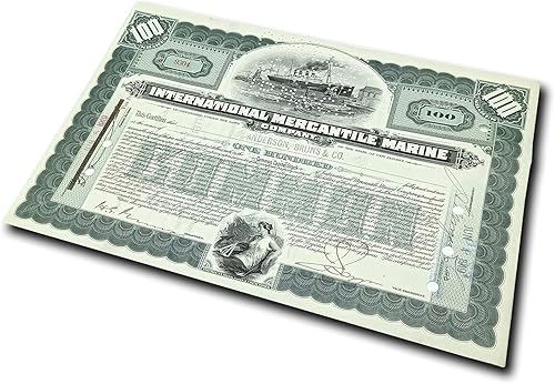 Miniatura 8 de Certificado de Acciones Coleccionables - Compañía que hizo el Titanic International Mercantile Marine 1915-20
