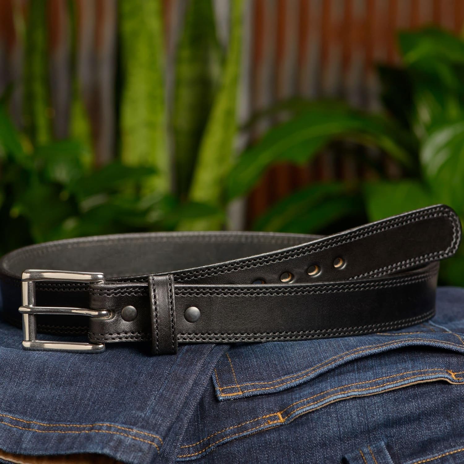 Bullhide Belts Mens Leather Belt for Casual, Dress, 1.50" Wide