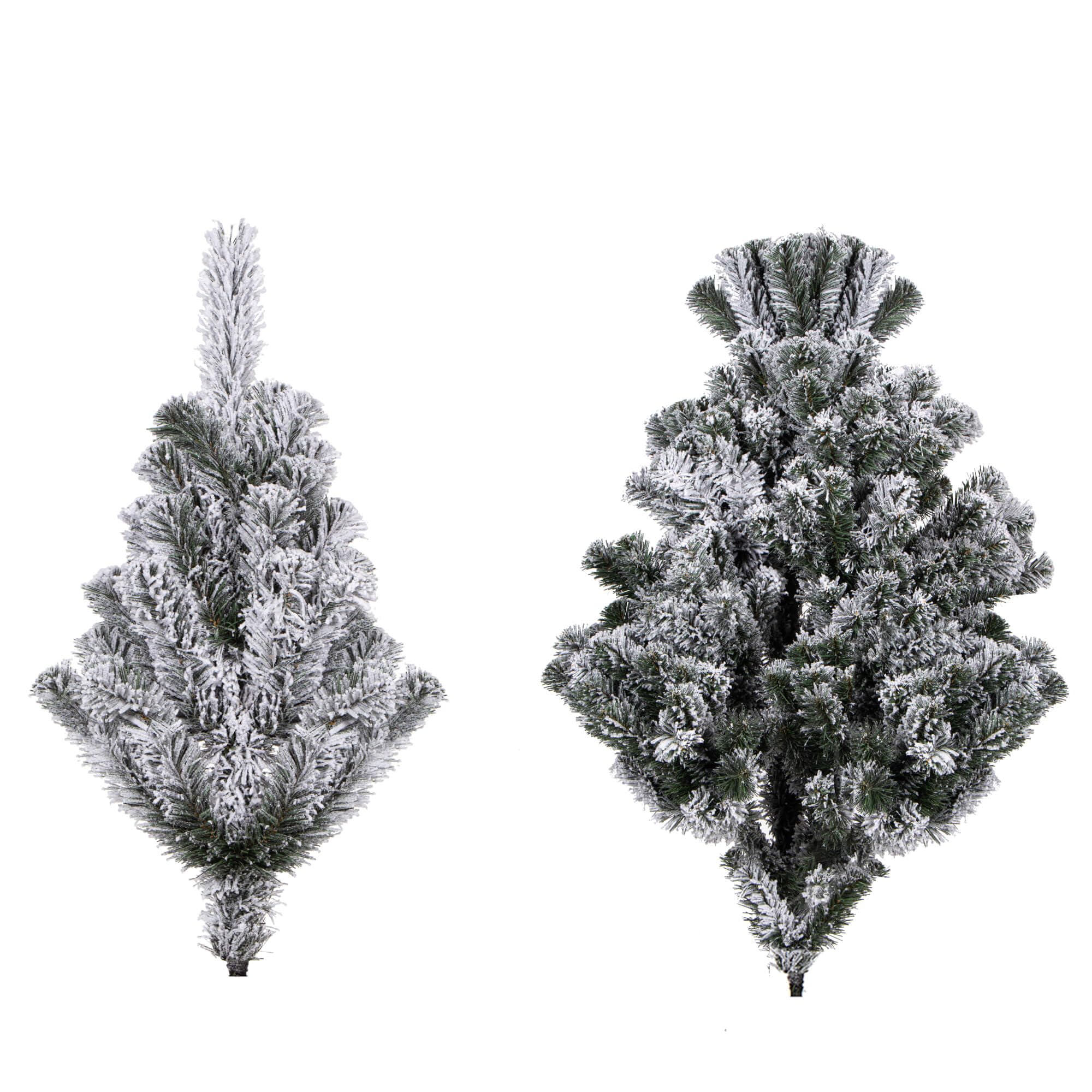 SPRINGOS Arbre de Noël Artificiel épicéa avec Tronc Naturel Neige Artificielle 180 cm