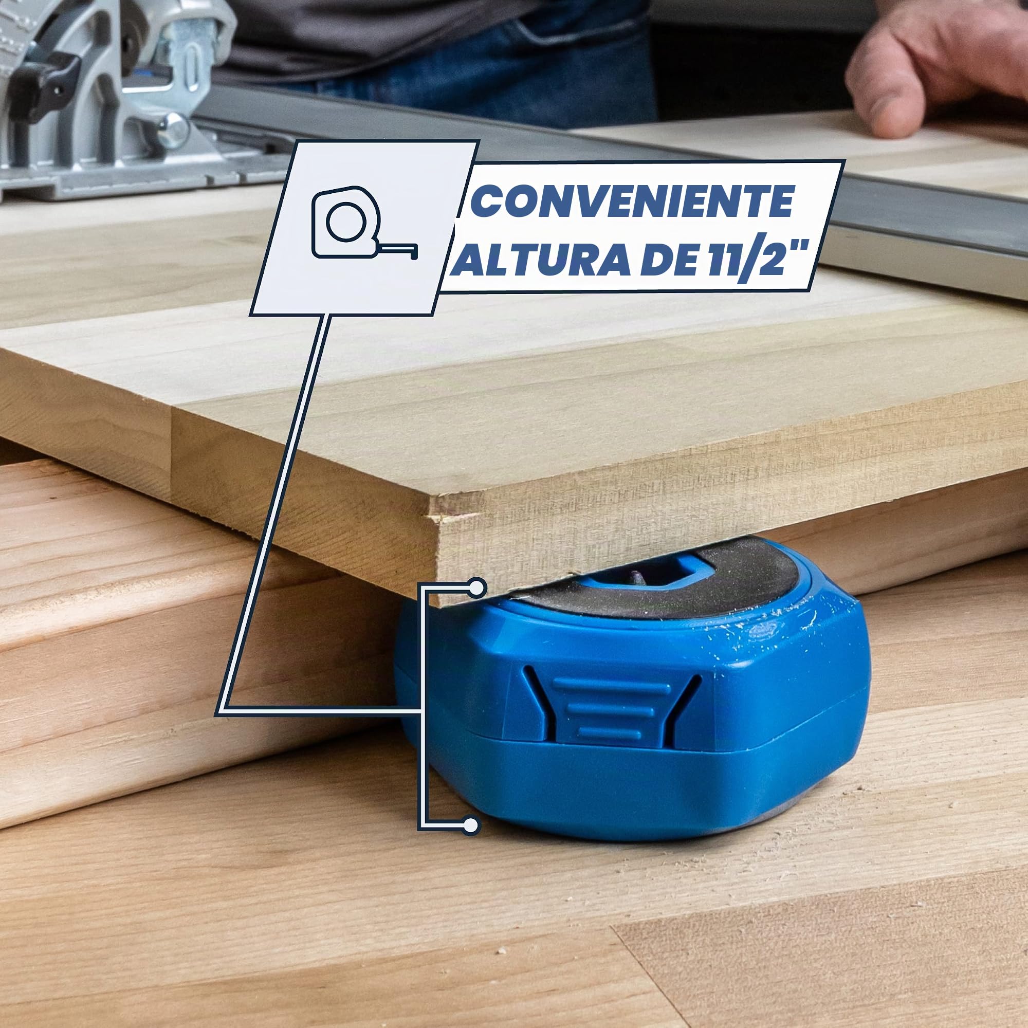 Kreg KFS-Puck – Tope antideslizante para madera, accesorio de sujeción para carpintería, soporte seguro para corte y fresado, ideal para banco de trabajo