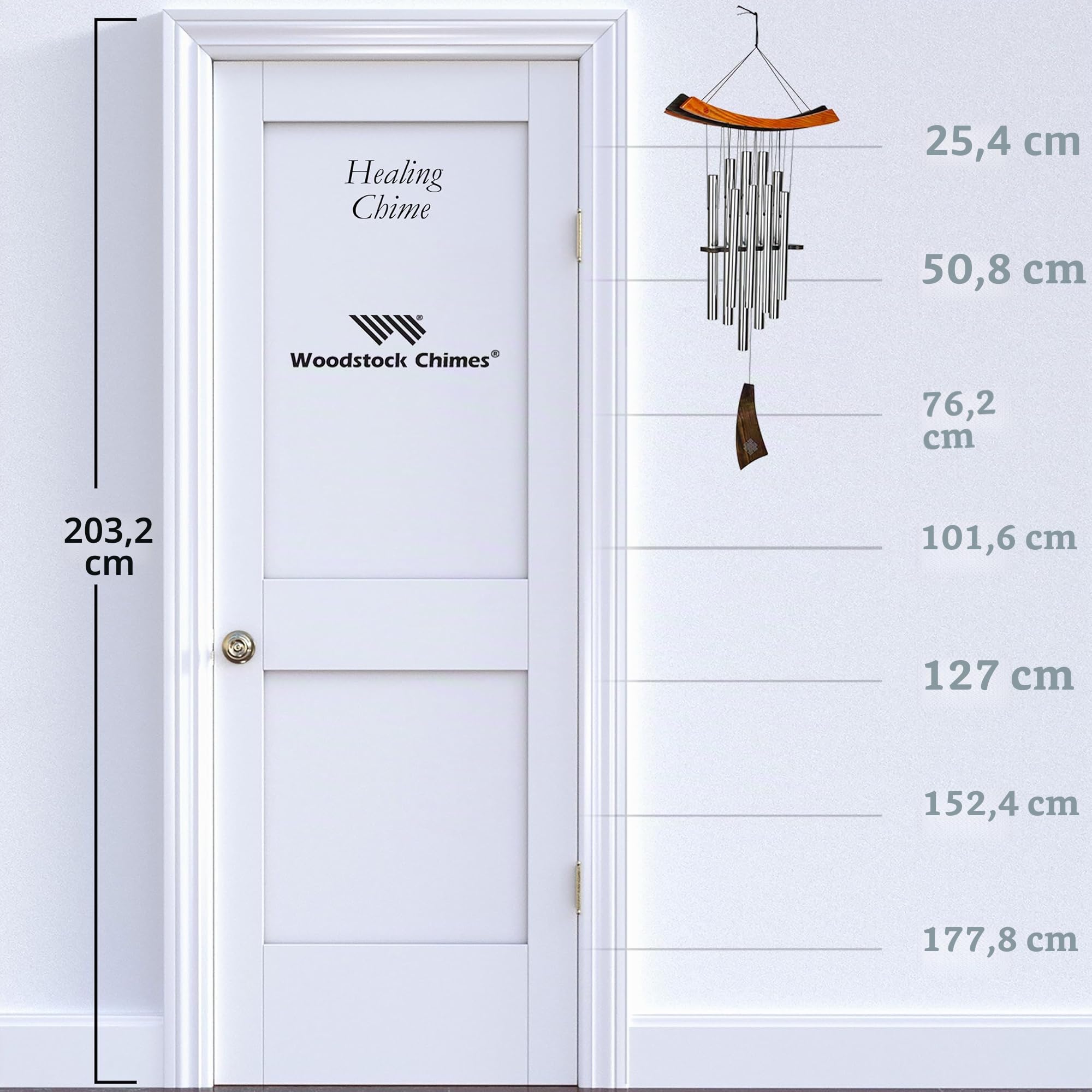 Woodstock Chimes Heilendes Klangspiel, 86/38cm