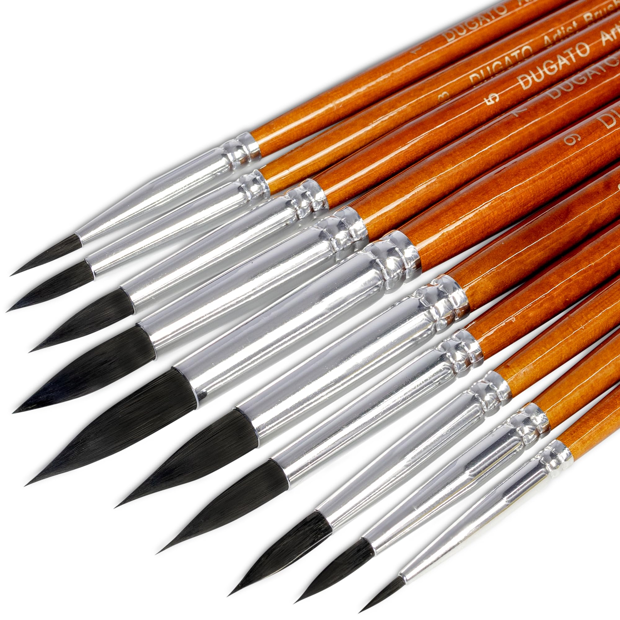 Lot De 12 Pinceaux De Peinture À L'Huile Professionnels Flexibles Pour Aquarelle, Peinture À L