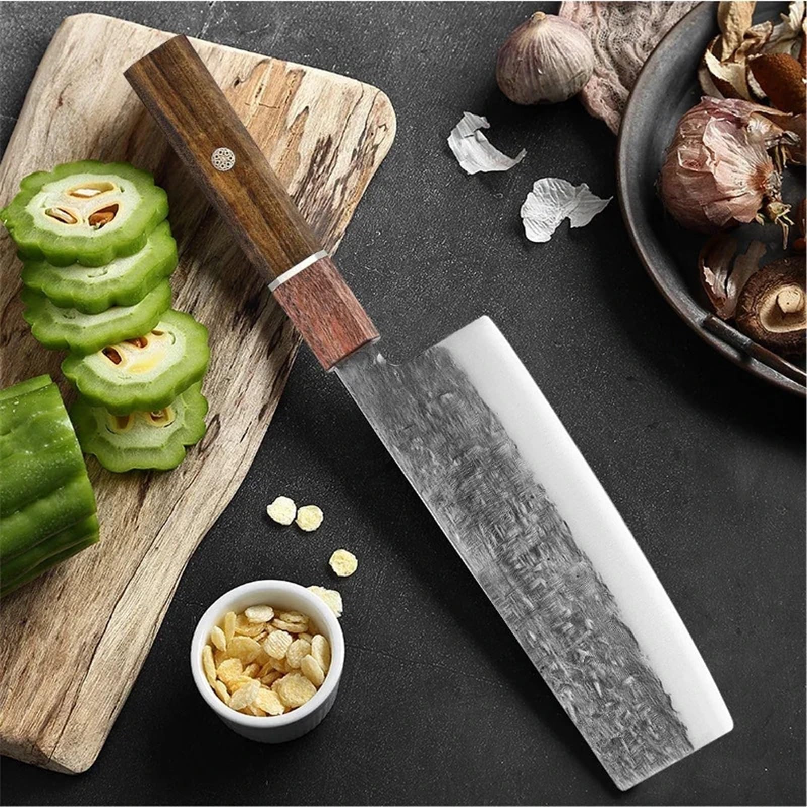Coltello da cucina Coltelli giapponesi Santoku Coltello da cuoco forgiato Coltello da sushi for sbucciare il salmone Coltello da cucina for filetti di pesce Yanagiba(4pcs)