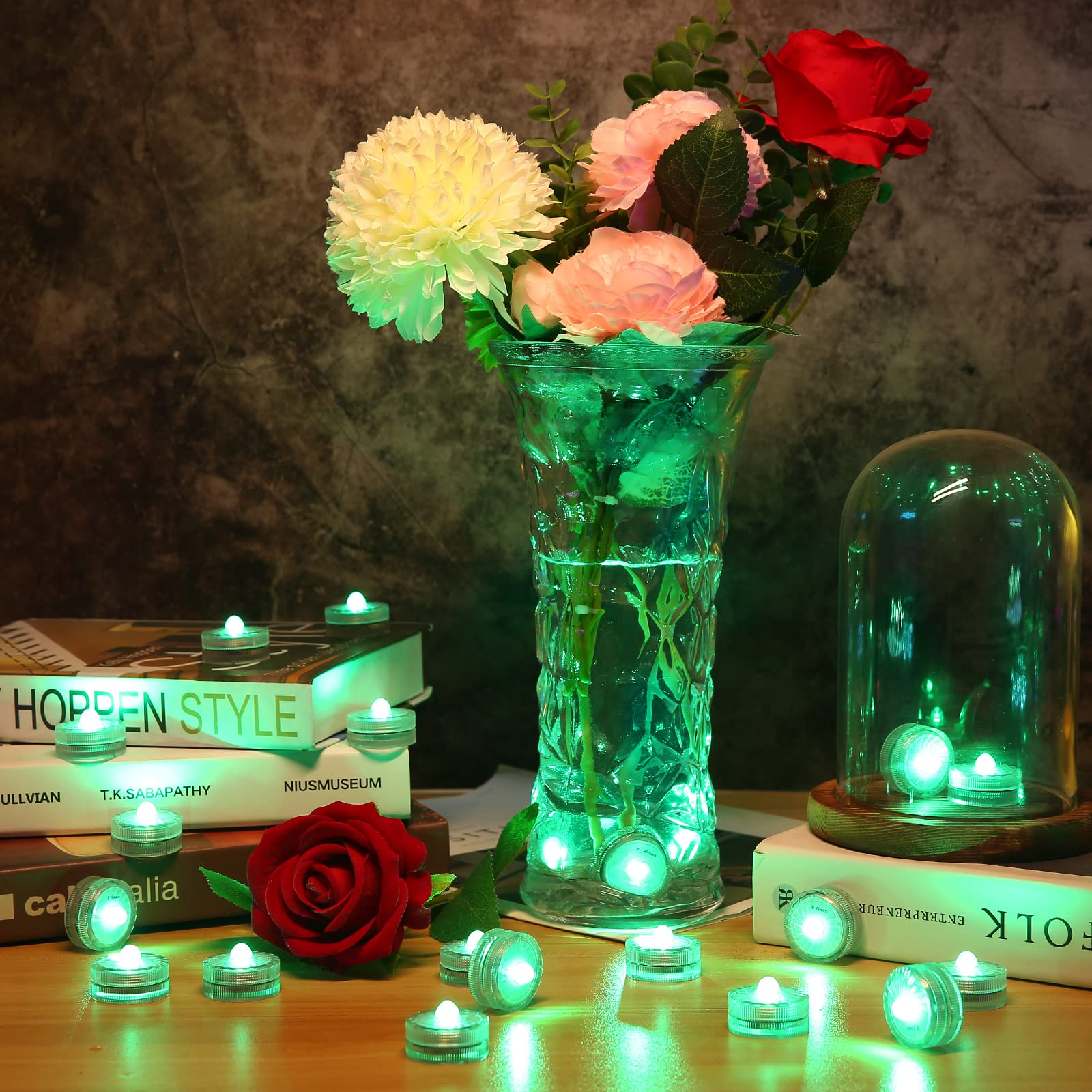 Candele LED Subacquee - Luci Decorative Per Stagno, Piscina, Vasche, 100 Ore Di Autonomia, IP68 - Foto 10