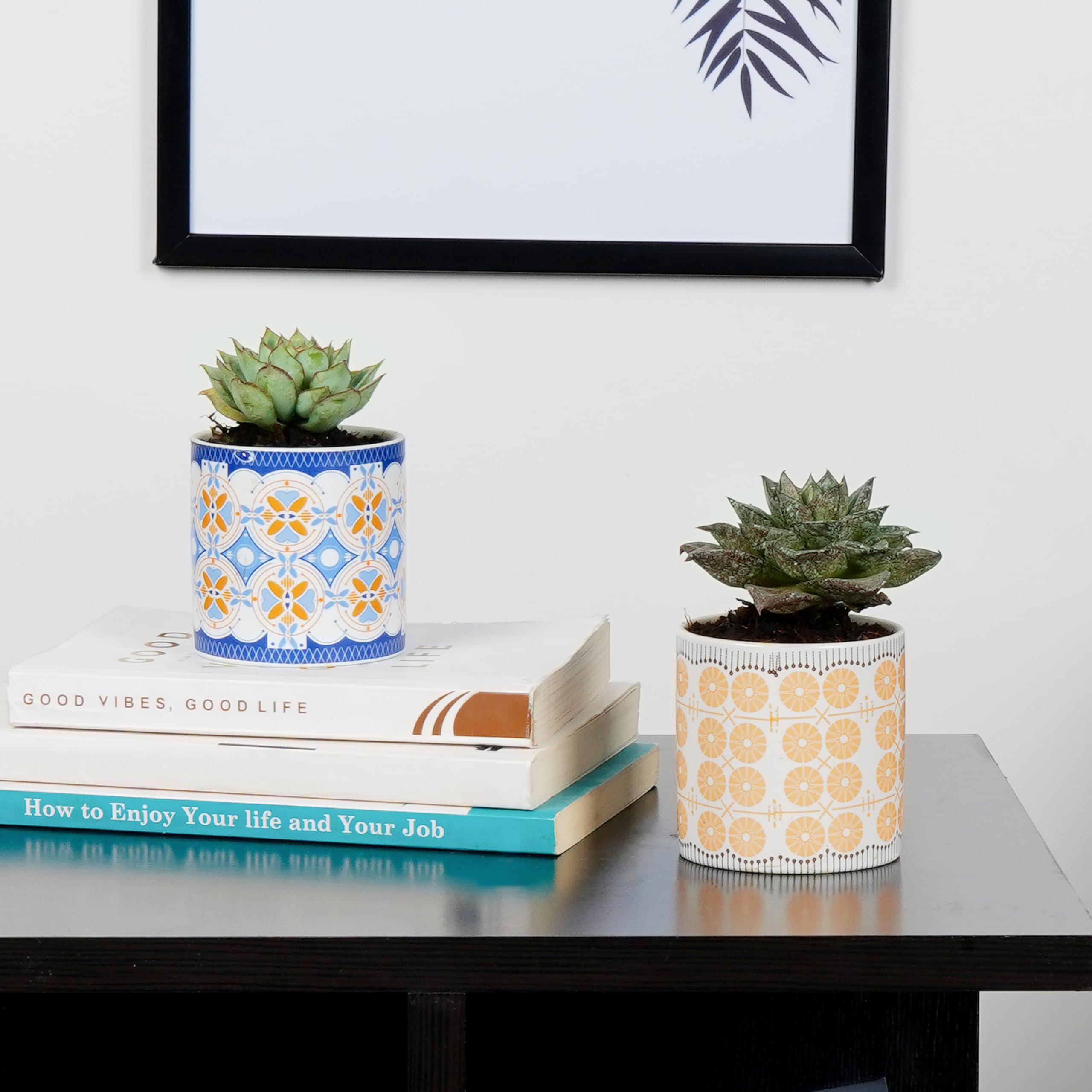 Set 6 Vasetti In Ceramica Per Piante Grasse: 6,3 Cm Con Foro Di Drenaggio, Smaltati Colorati, Mini Vasi Da Fiori Per Cactus E Decorazione Casa - 4