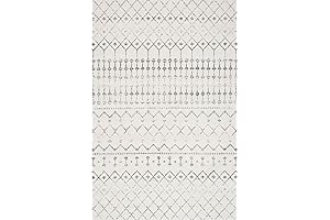 Nuloom Blythe Bohemian Geometric Diamond Area Rug, Non-Shedding, 9'x12'