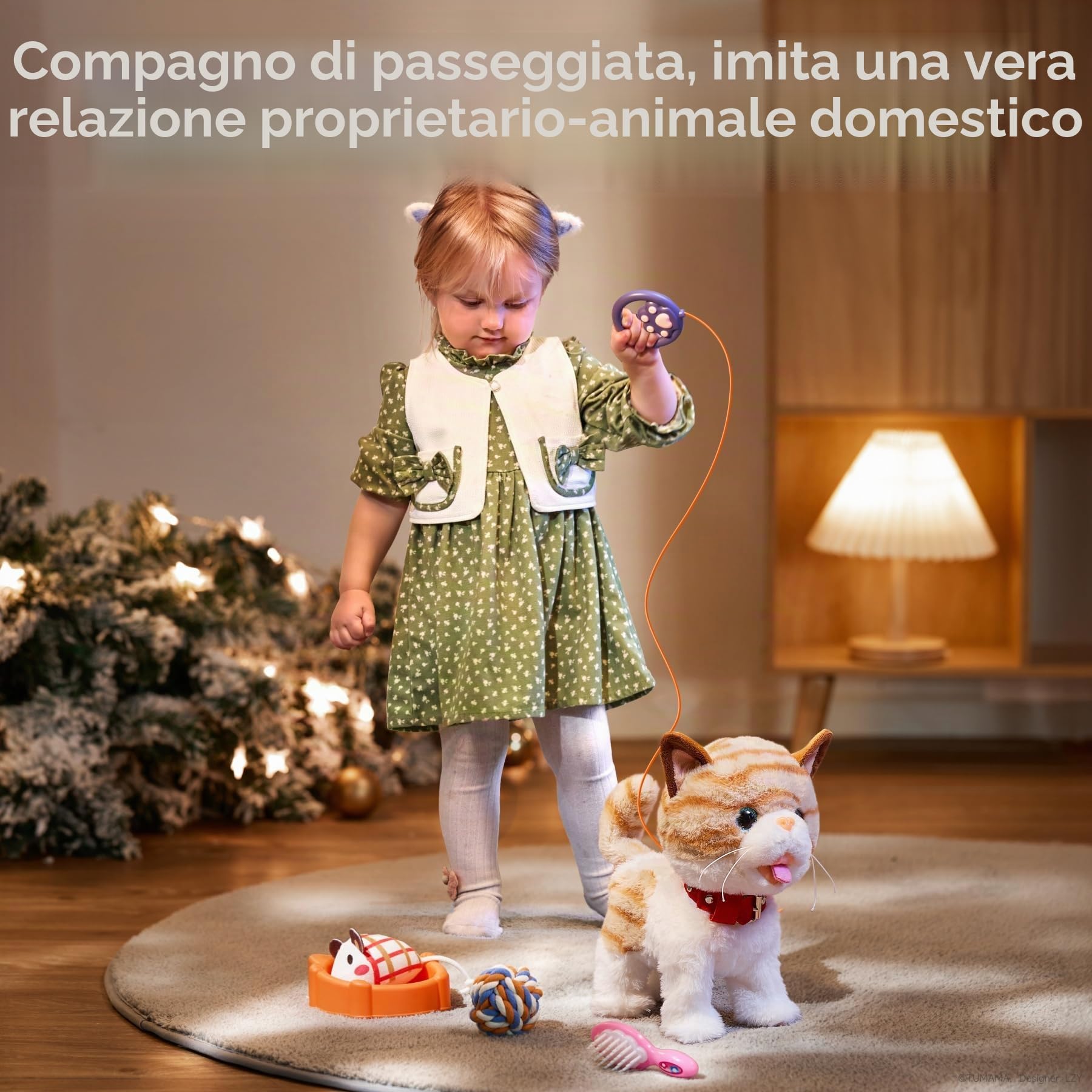 Giocattolo interattivo per gatti elettronico con telecomando peluche per bambini