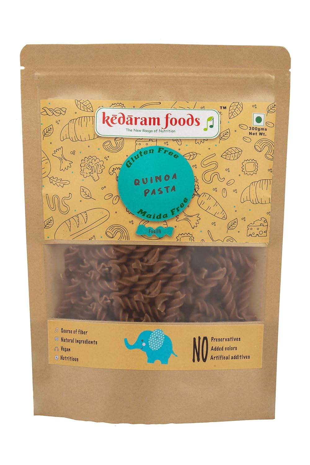 Kedaram Foods Quinoa Pasta Gluten Free & Maida Free All Natural