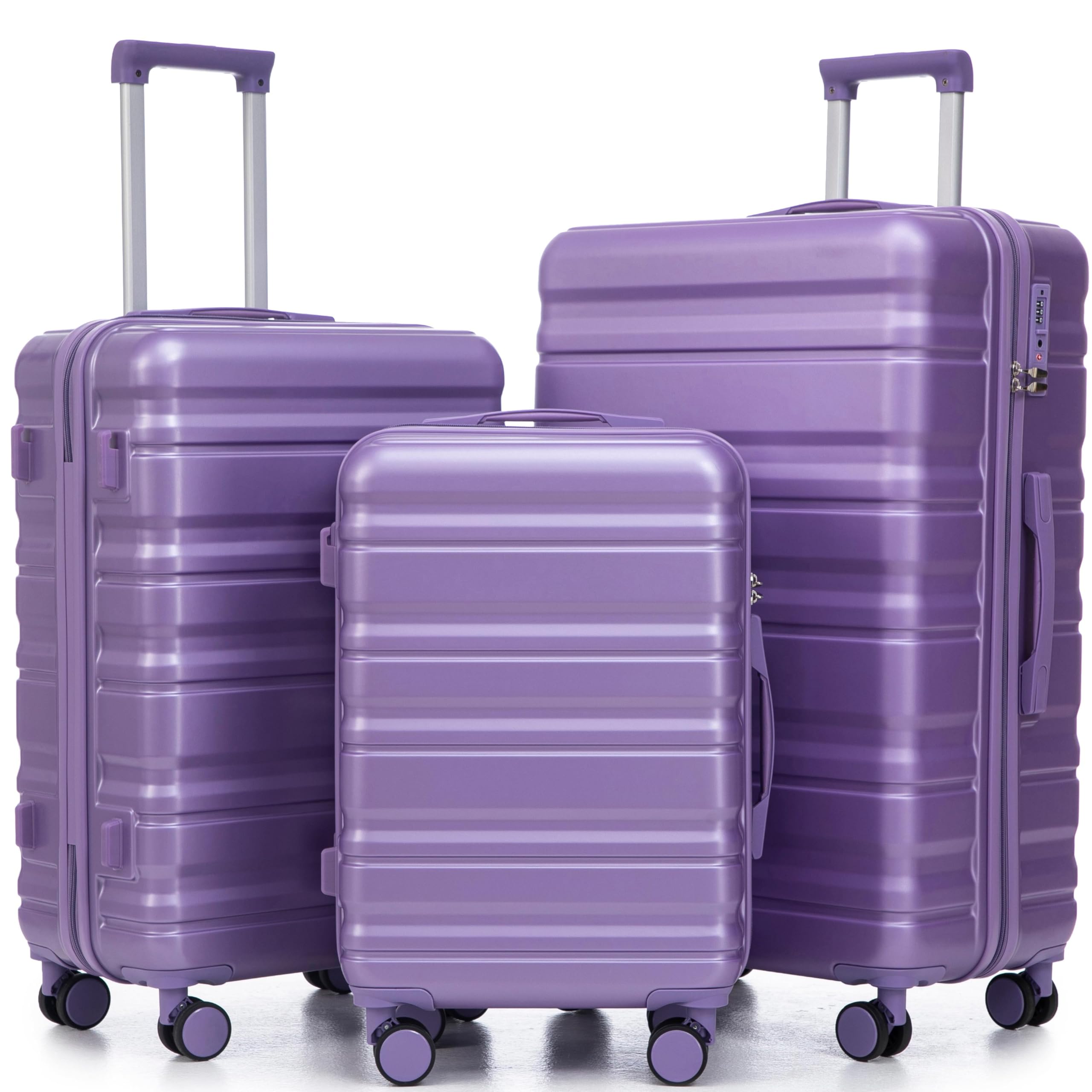 3-Piece ABS Hardshell Suitcase Sets Lightweight, Tough & Scratch-Resistant