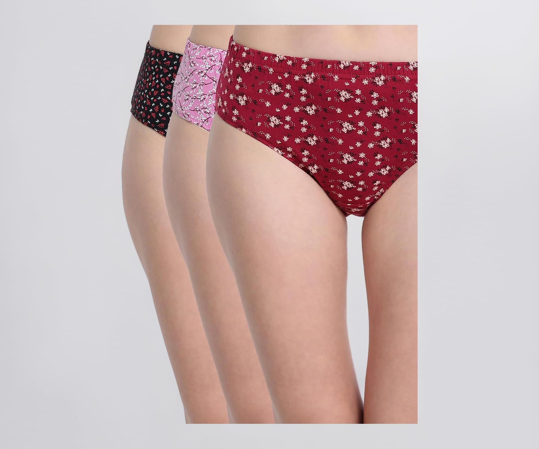 VSTAR Honey Printed Cotton Hipster Panties for Women, Super Comfortable, Super Soft & Skin Friendly (Assorted Pack of 3)