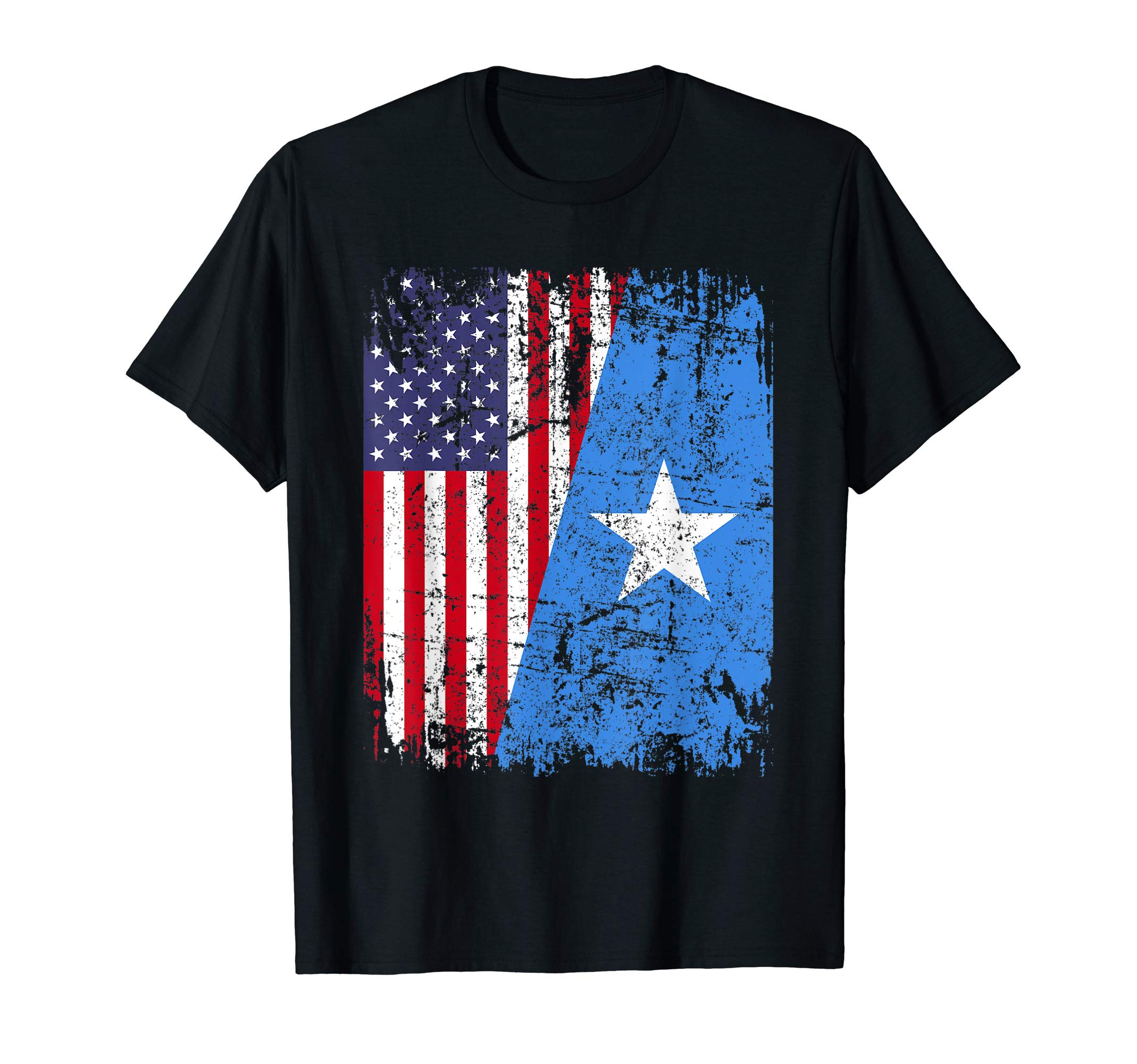 Somalia Family StoreSOMALI ROOTS | Half American Flag | SOMALIA Women Girls Kids Men T-Shirt