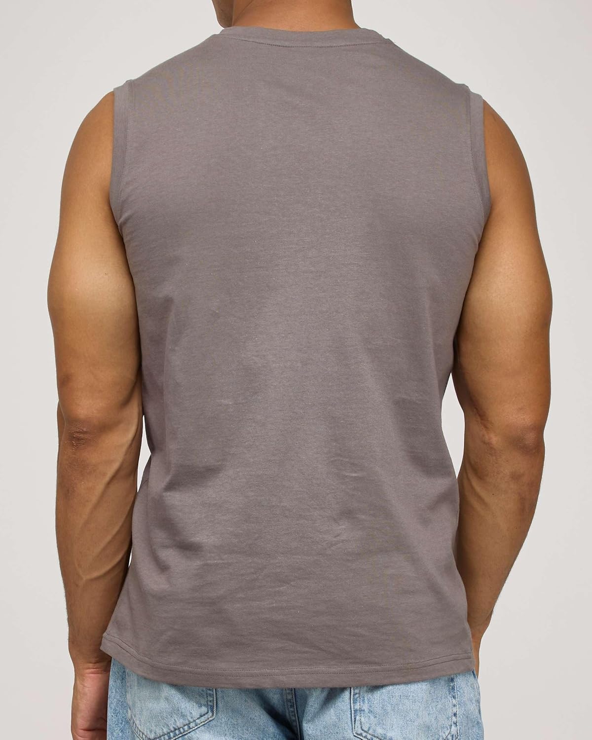 Real Essentials 5 Pack: Men's Cotton Sleeveless Crewneck Tank Top Casual Shirts Tees (Big & Tall Available)