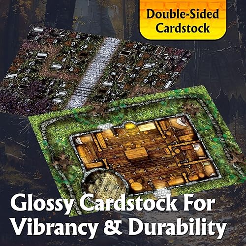 Miniatura 5 de Arcknight El paquete de extras de mapas de batalla para juegos de rol 16 mapas modulares de RPG en 8 páginas doble cara, cuadrícula de 1 pulgada,