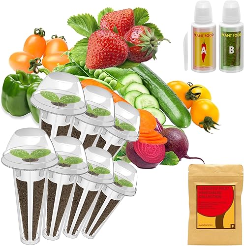 Cápsula de iniciación de semillas de fresa para AeroGarden, idoo, Ahopegarden Hydroponics Garden, 7 cápsulas (más de 350 semillas, incluye fresa