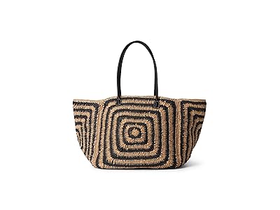 Madewell Xl Straw Tote Tote Handbags Natural, Leather