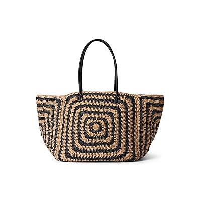 Madewell Xl Straw Tote Tote Handbags Natural, Leather