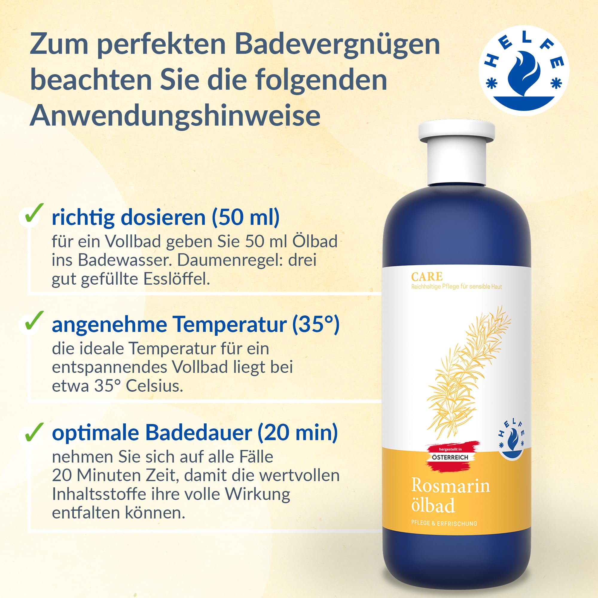 Aceite de baño de romero (200 ml) – eficaz aditivo de baño para la circulación sanguínea, también como baño de pies, tiene efecto antiinflamatorio y analgésico
