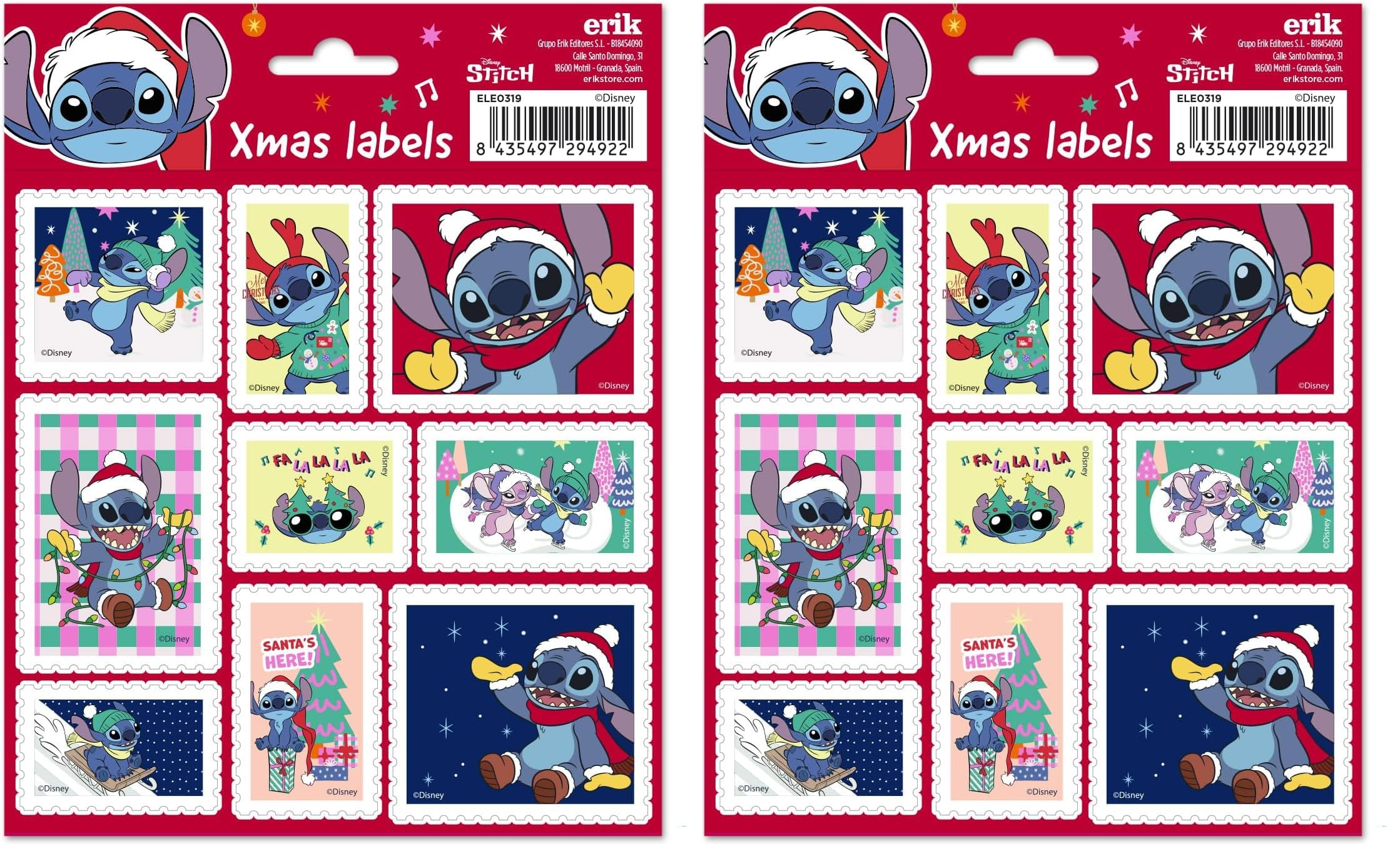 Etichette regalo di Natale in bianco e nero e etichette per dolcetti / Download PDF stampabile - Italia