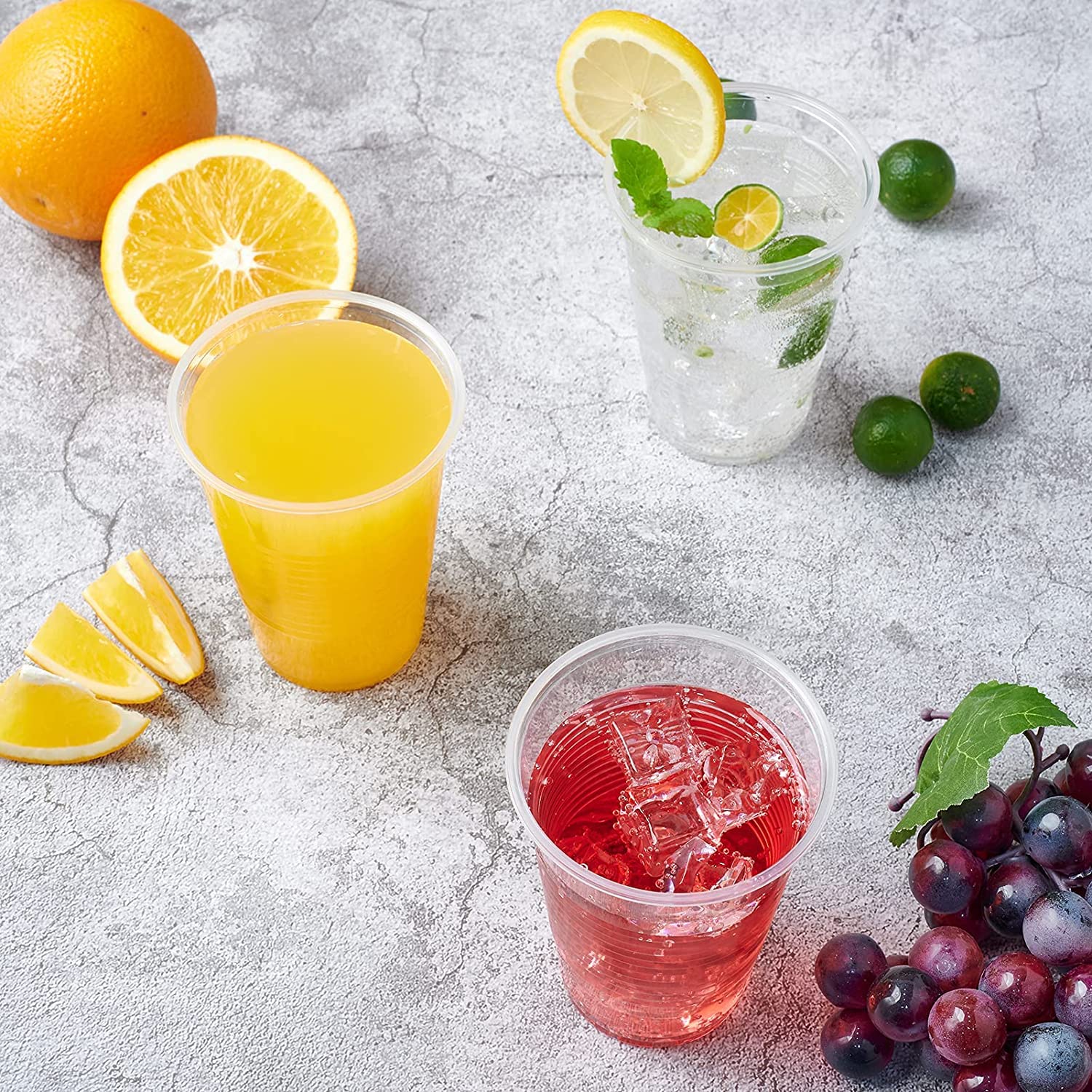Vasos de Plástico Desechables de Polipropileno, Vasos de Plástico Transparente Ecológico y Reutilizable para Servir Bebidas Calientes y Frías, Adecuado para Hogar y Oficina - 220 ml, 1500 Unidades
