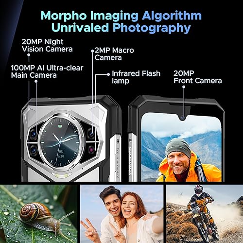 Miniatura 9 de DOOGEE Teléfono resistente S200 5G con 6.72 pulgadas FHD+pantalla dual de 1.32 pulgadas, 10100 mAh33 W teléfono resistente desbloqueado, 32 GB+256