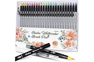 Ohuhu 24-Color Water Based Drawing Marker Brushes W/A Blending Aqua Pen